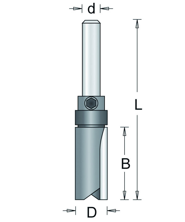 HM Kopieerfrees met bovenlager 12mm